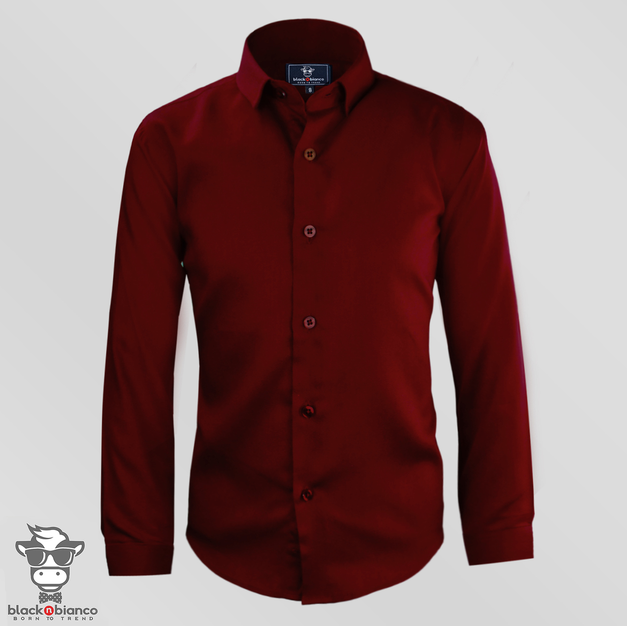 Signature Sateen Dress Shirt in Burgundy